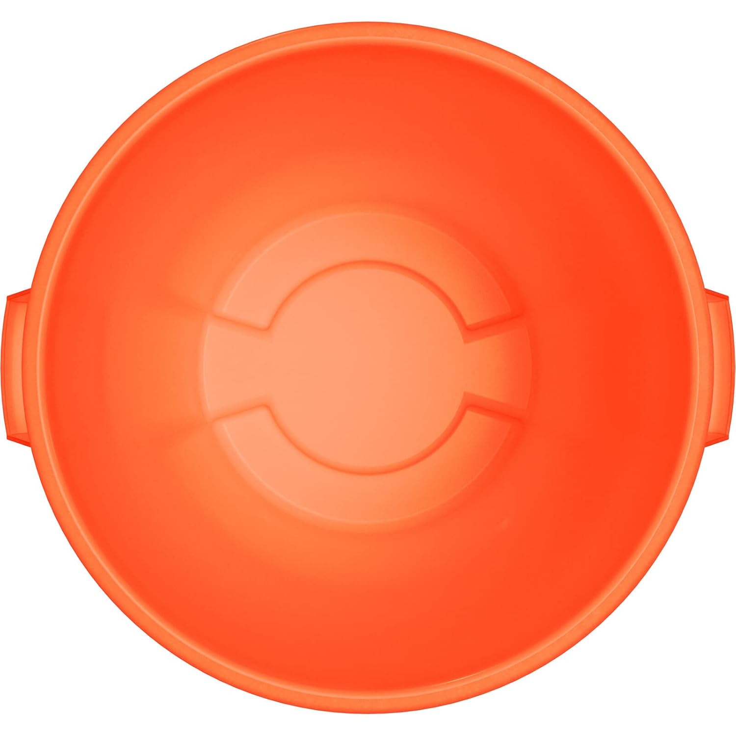 SPARTA Bronco Waste Container Trash Container, Round Trash Bin for Disposal, 32 Gallons, Orange, (Pack of 4)