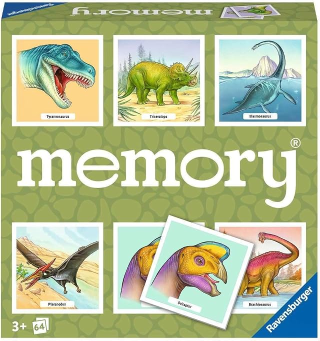 Ravensburger - Memory® Dinosauri, Gioco Memory 3+, per famiglia e amici