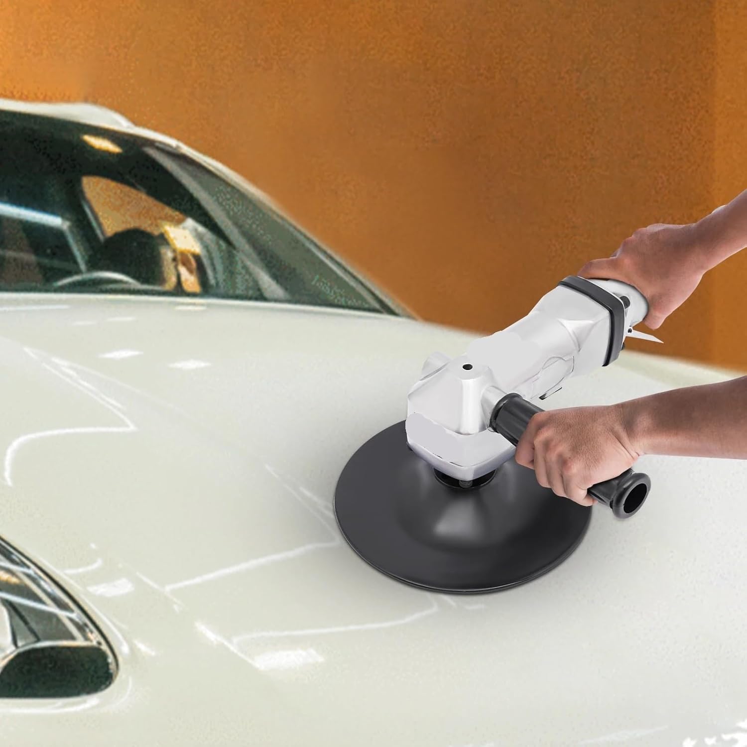 Electric Polisher, Pneumatic Angle Grinder, for Grinding Rust, for Automobile and S Polishing,Buffer(Silver)