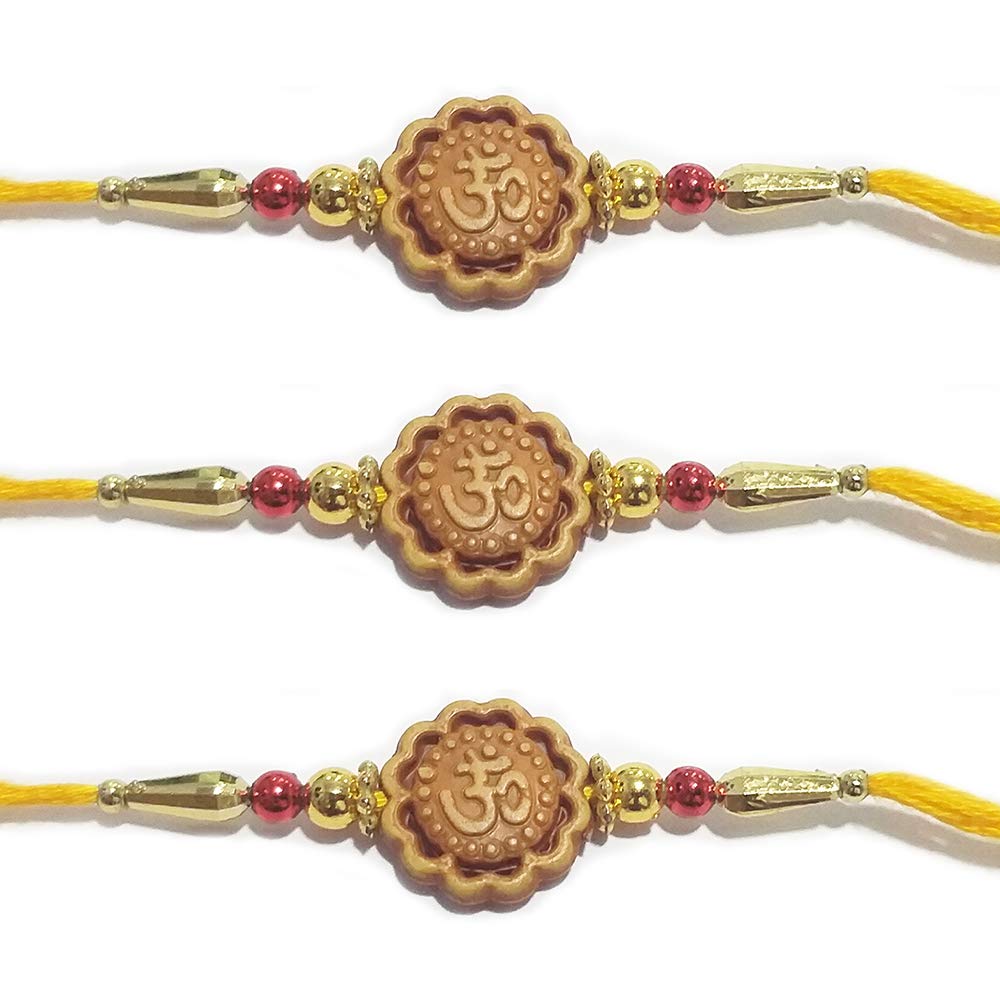 Khandekar (with device of K)Set of 3 Rakhi for Rakshabandhan, Designer Rakhi, Raksha bandhan Gift for your Brother, Rakhi for Brother, Rakhi Bracelet, Vary Color and Multi Design
