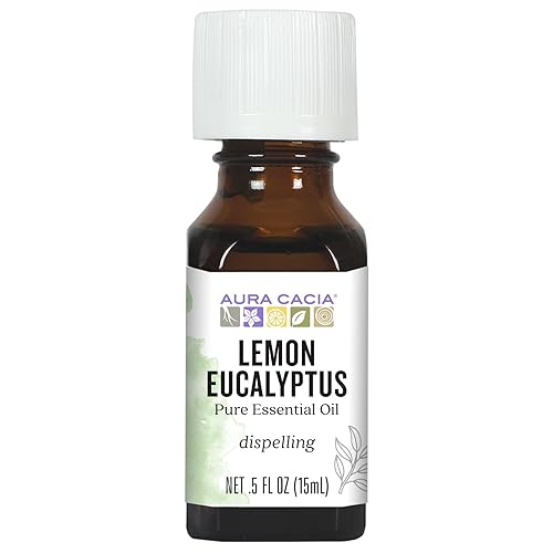 Aura Cacia Aceite esencial de eucalipto puro de limón  0.5 fl. oz.  Corymbia citriodora