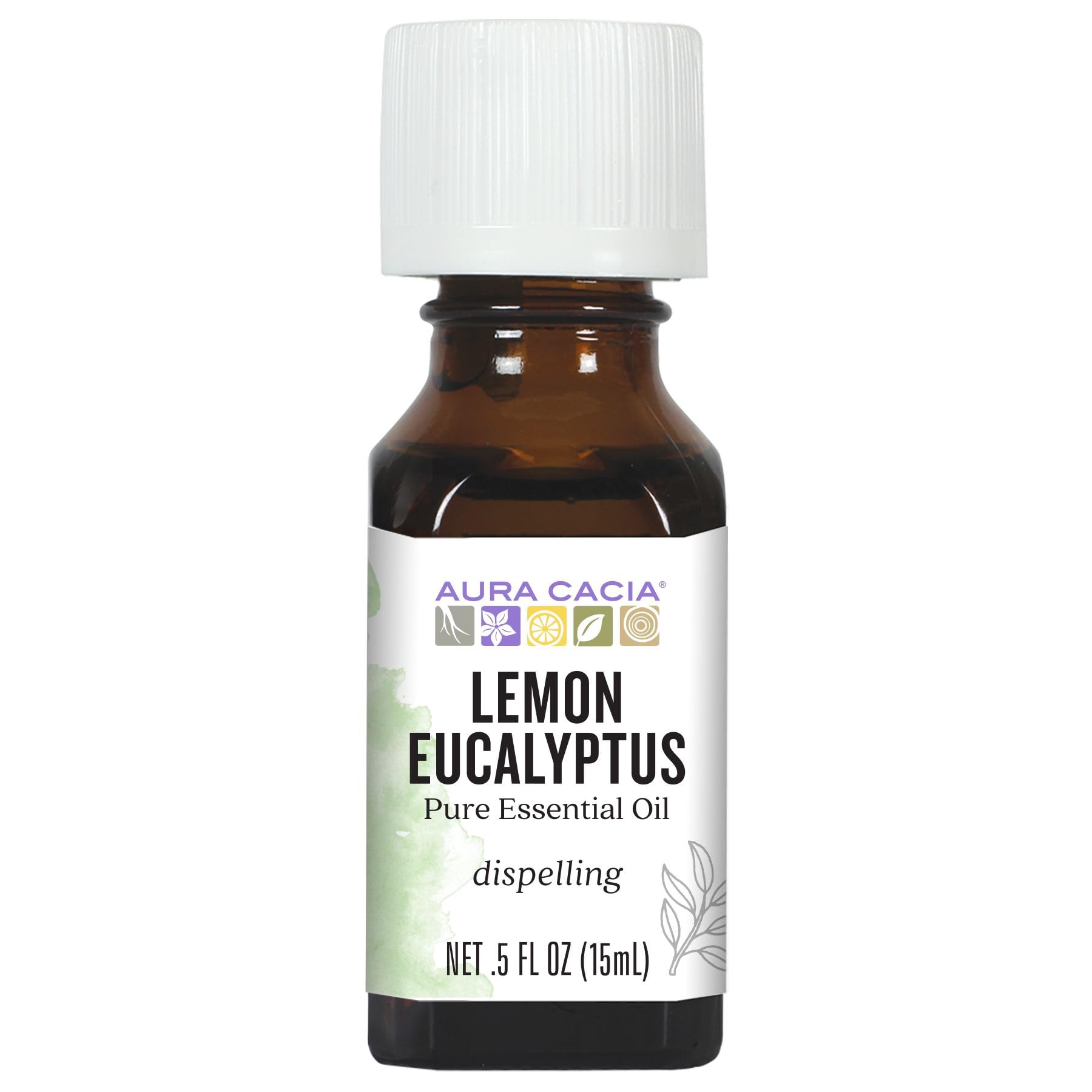 Aura Cacia Pure Lemon Eucalyptus Essential Oil | 0.5 fl. oz. | Corymbia citriodora