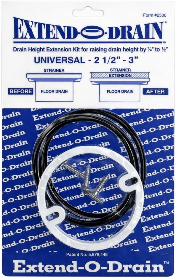 Extend-O-Drain 2 1/2" - 3" Shower Drain Height Extension Kit