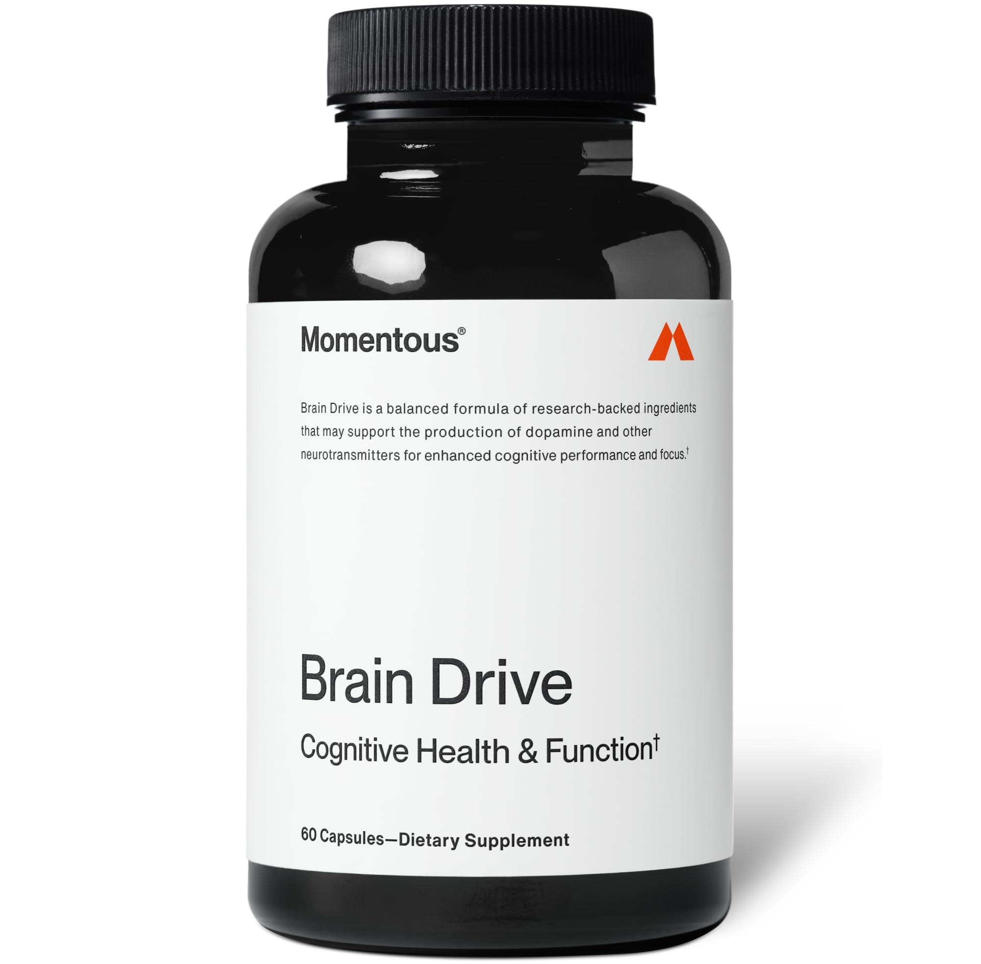 Brain Drive Nootropic Supplement, Non-GMO and Gluten Free, Memory and Focus (30 Servings/60 Capsules)