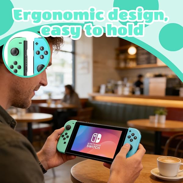 Quesuc 1 Paio Custodia Protettiva Per Nintendo Switch 2 Custodia In Silicone Custodia Per Sinistra Destra Antiscivolo Guscio Protettivo Per Nintendo Switch 2 Blu Verd - 5
