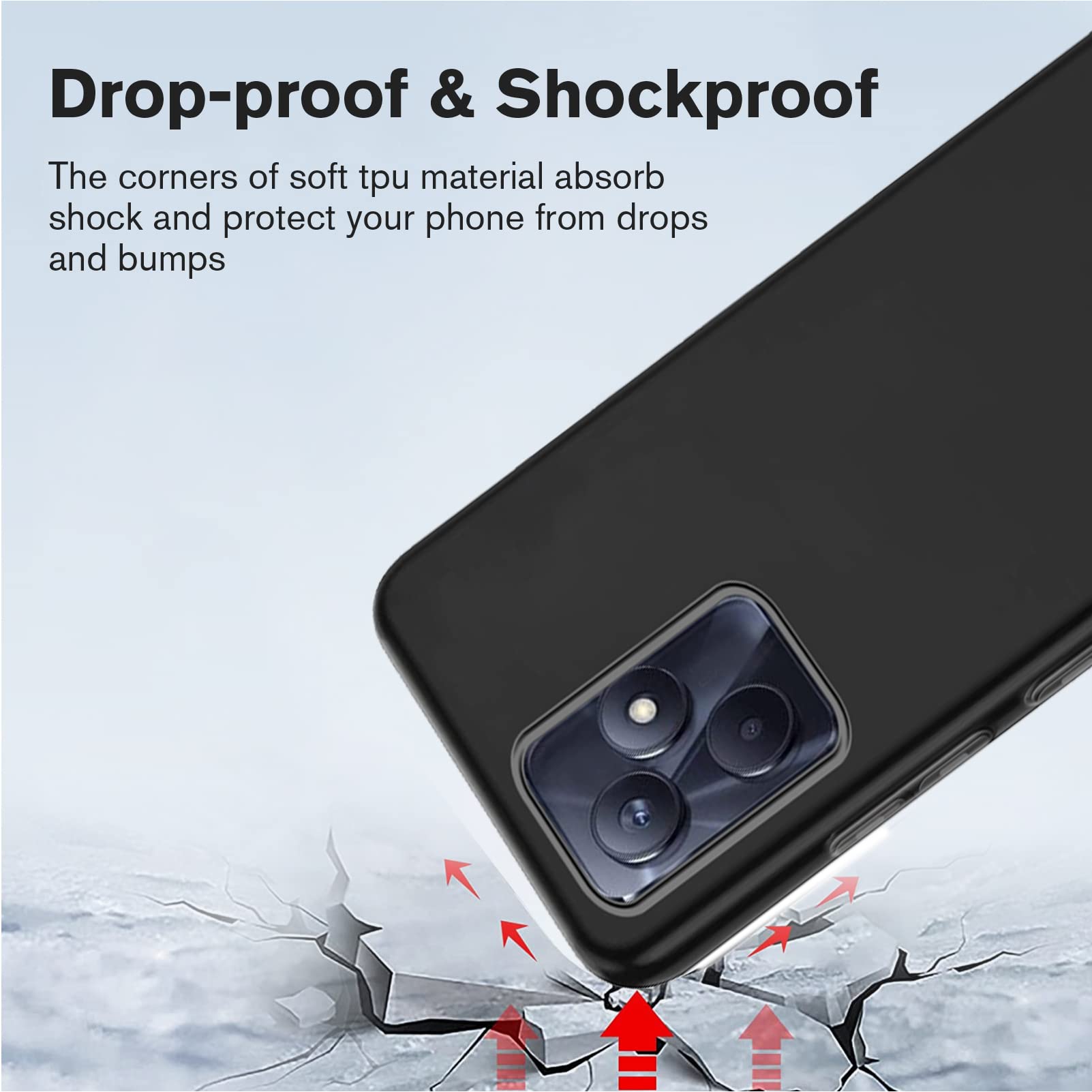 [4 Pezzi] Cover + 3 Vetri Temperati Per Realme C53 – Custodia TPU Trasparente E Pellicola 9H, Protezione Completa