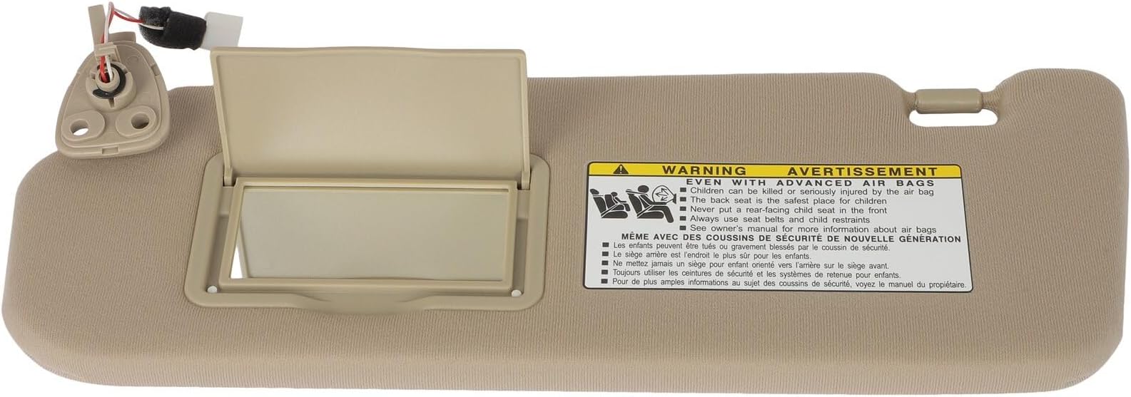 SCITOO Left Driver Side Sun Visor Assembly With Sunroof Compatible for 2005 2006 2007 2008 for Hyundai Sonata Beige Car Sun Visor 852013K400QS