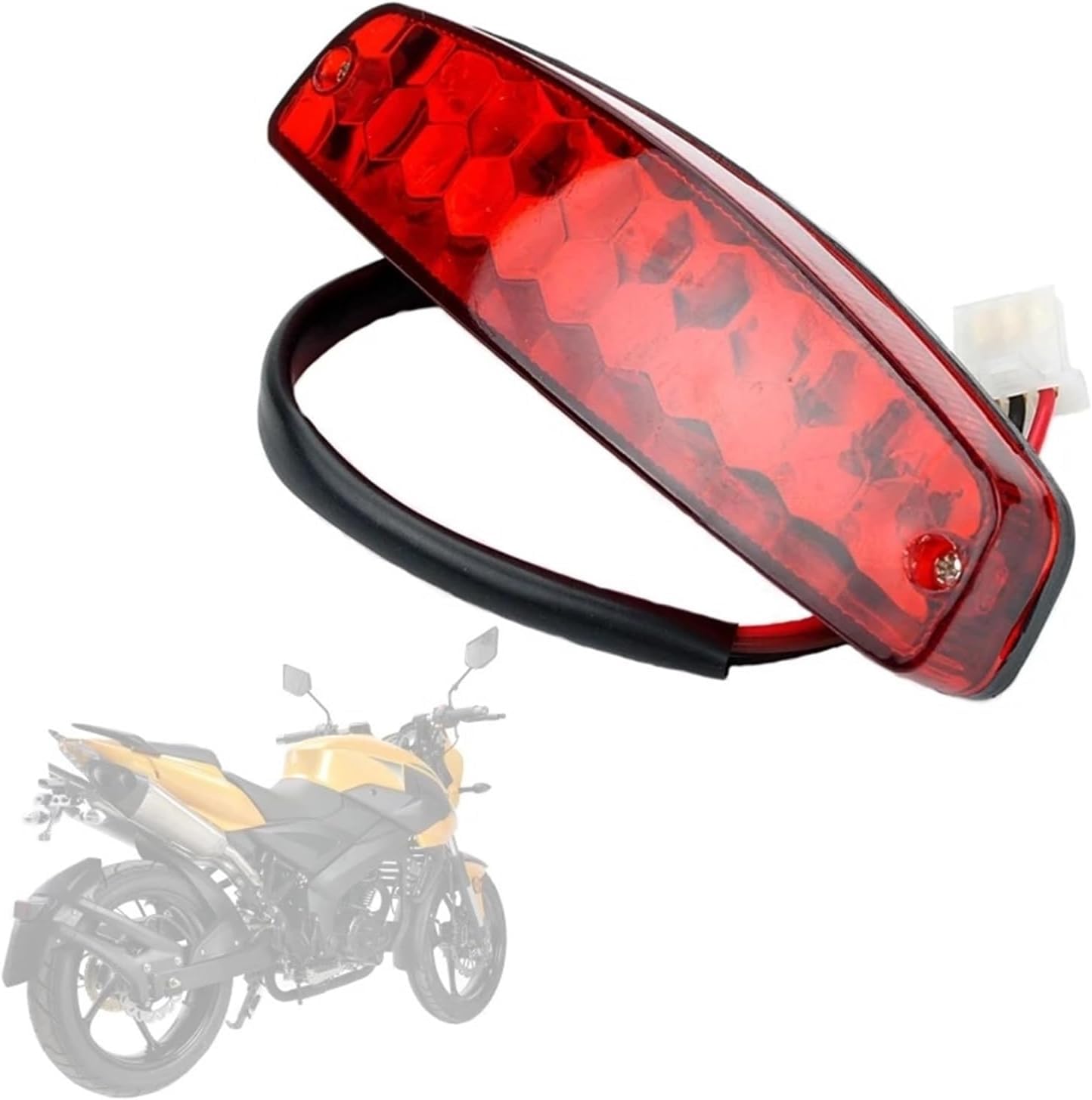 Fanale posteriore per moto Per ATV Fuoristrada Luce freno posteriore a LED 3 fili 12V Luce freno stop luce targa posteriore moto luce diurna