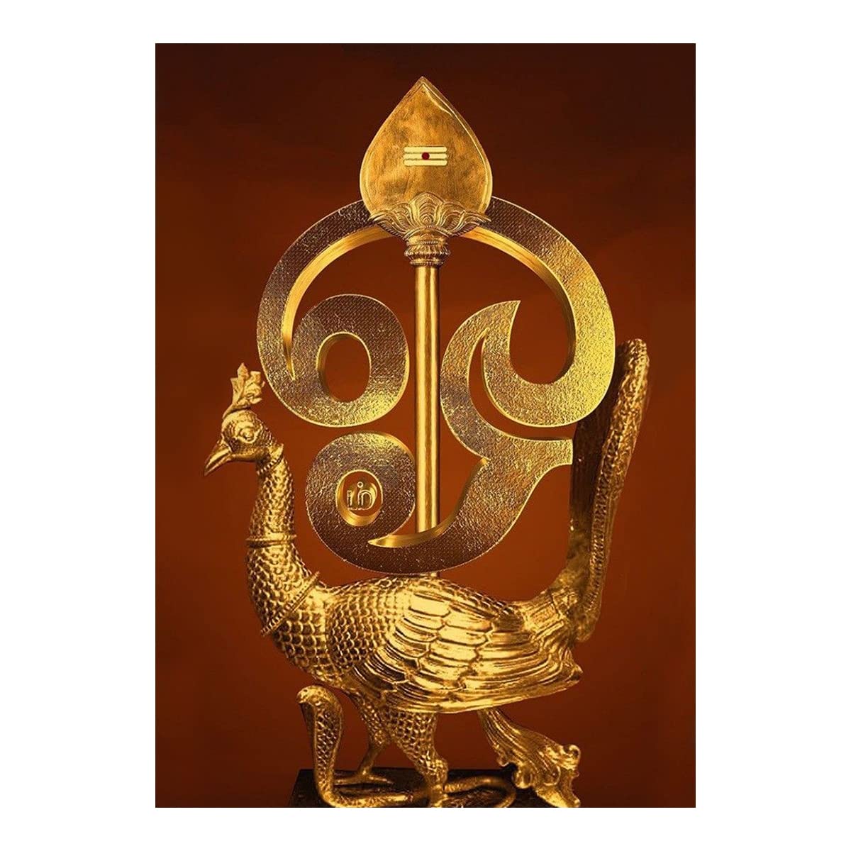 Murugar vel Wall Sticker Om muruga vel Wall Poster Lord murugar vel  Wall Sticker Tamil god kandha vel 300GSM Glossy Strong Adhesive