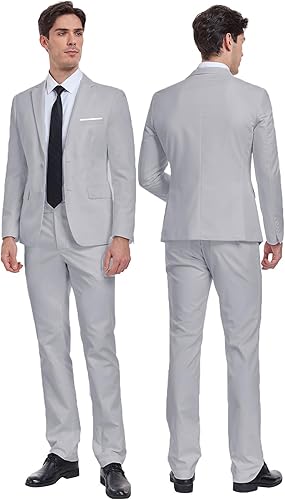 Miniatura 4 de Traje de hombre de 2 piezas para novio, esmoquin para padrinos de boda, blazer de graduación, trajes ajustados, con dos botones, chaqueta de boda,