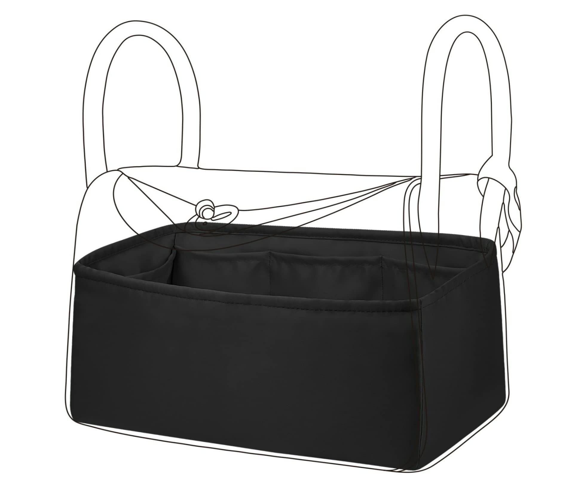 DGAZ Purse Organizer Silky Smooth,Silk,Luxury Handbag Tote in Bag insert,Fits Lindy 19/26/30 Bags