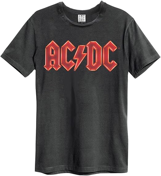 Amplified AC/DC 'Power Up Logo' (Charcoal) Camiseta Ropa
