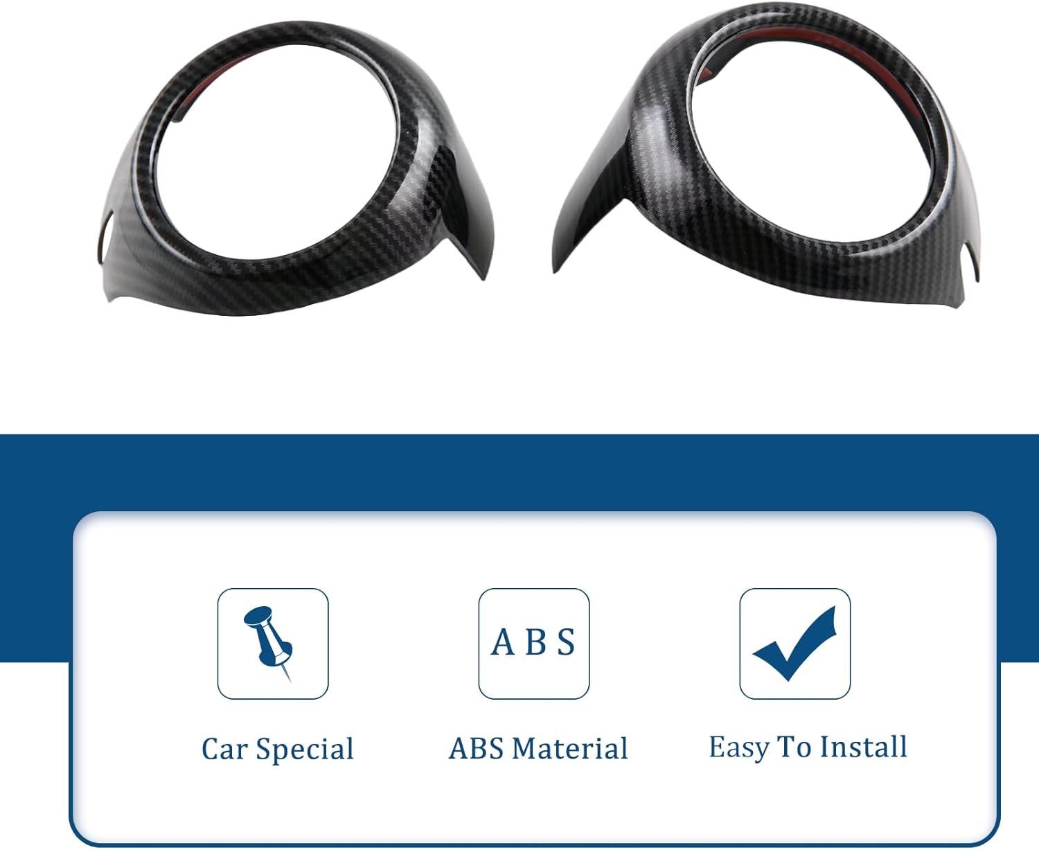 Auto Front Side Air Vent Cover Protection Trim for Trax 2023-2025 Interior Kit Accessories (Pack of 2) (Imitation Carbon Fiber Pattern)