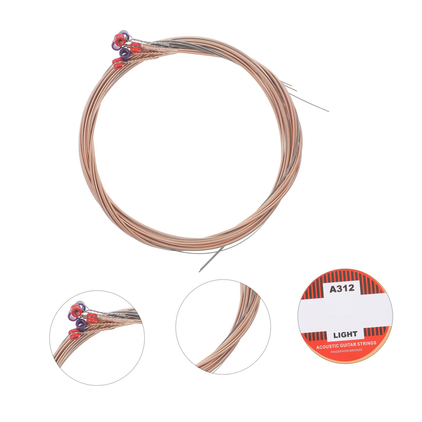 ibasenice 30piezas Cuerdas De Guitarra Acústica De Cuerdas De Repuesto Para Guitarra Folk Sonido Brillante y Resistencia Mejorada Fácil Instalación y Larga Duración