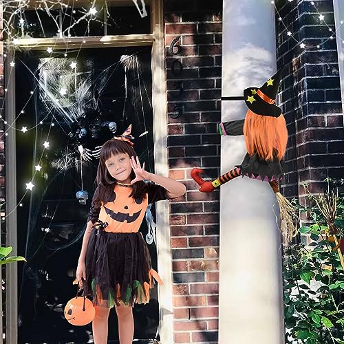 đ Lustige Halloween Deko: 37 Zoll AbstĂźrzende Hexe fĂźr Garten & Baum â Magische Hexen-Dekoration fĂźr gruselige Stimmung! đ§ââď¸ â Bild 3