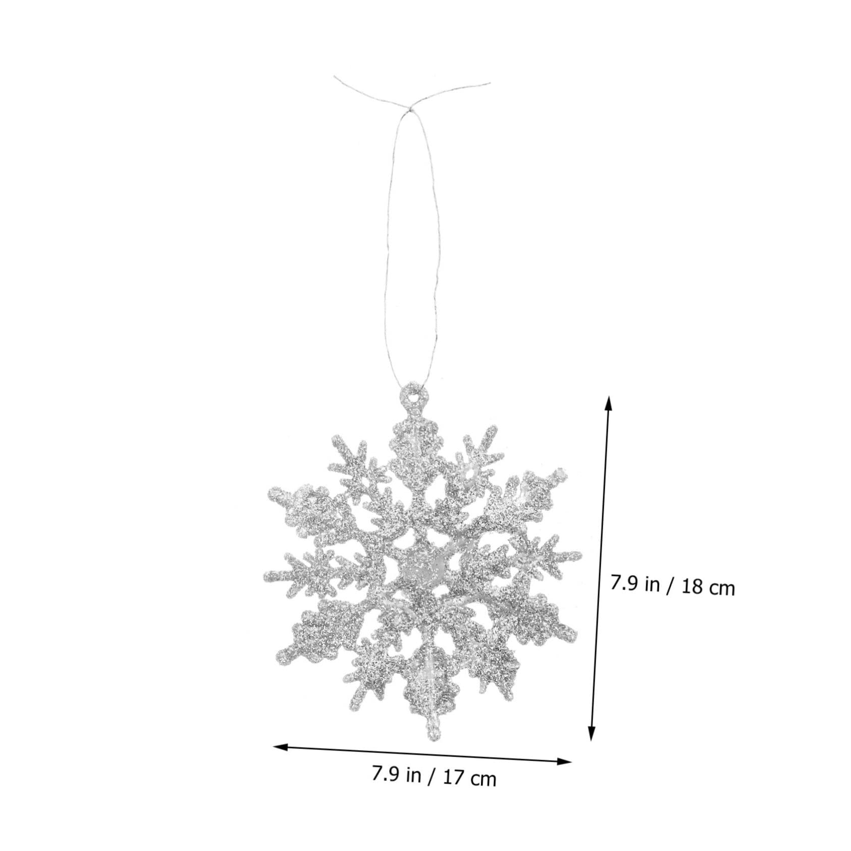 Alipis 180 Pièces Flocons De Neige De Noël Embellissement De Flocon De Neige Décorations De Maison pour La Maison Pendentifs De Noël Décor D'ornement Suspendu De Silver Plastique