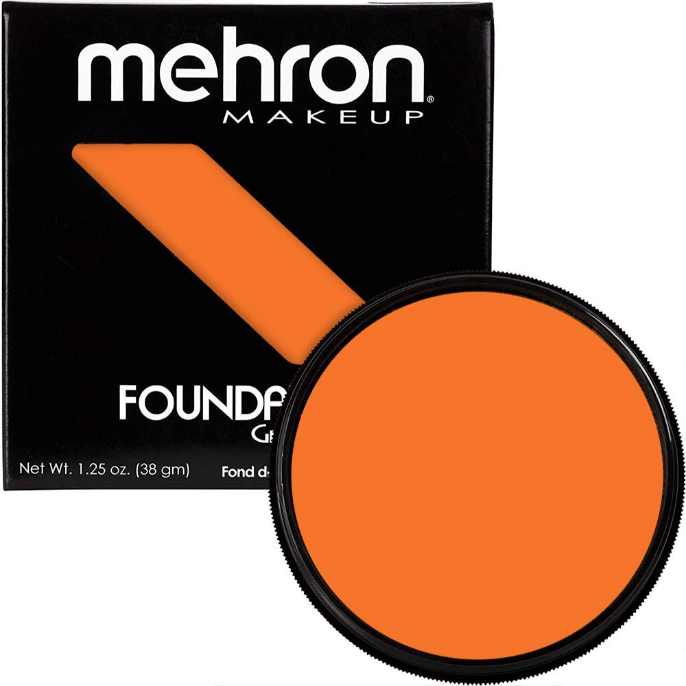 Mehron Makeup Foundation Greasepaint Stage Face Paint Body Paint Halloween Makeup 1 25 oz 38 g ORANGE