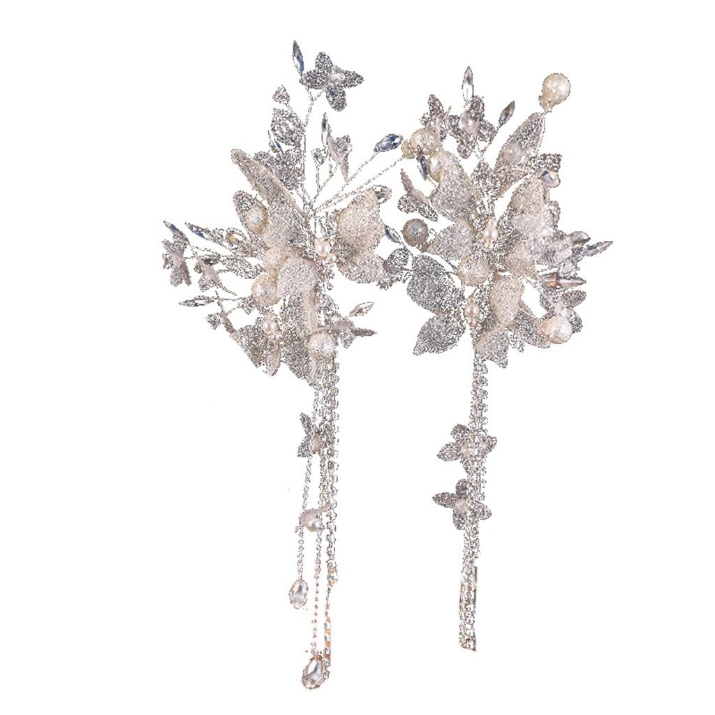 Tiara nupcial antideslizante con clip de encaje para evitar peso en peinado
