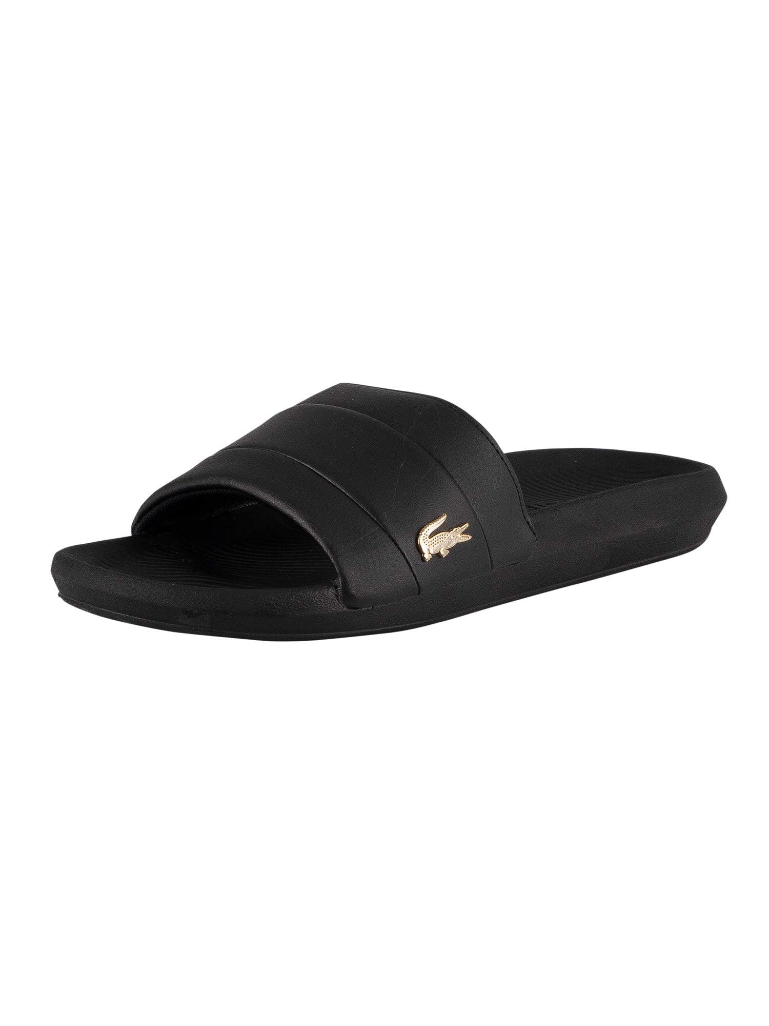 mens black lacoste sliders