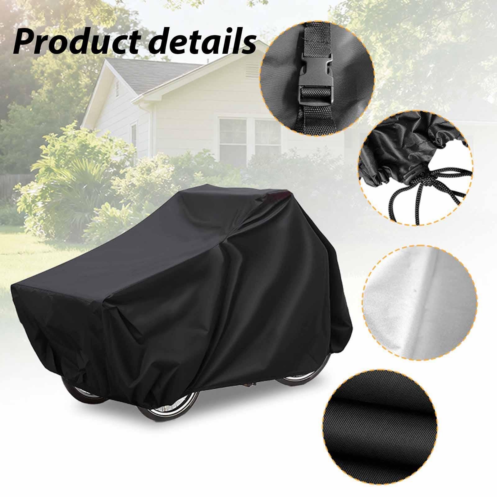 Housse pour, Bâche Noire de Protection pour Tricycle, Idéale pour Le Rangement Extérieur dans Le Jardin Ou pour Vélo électrique/Tricycle Ad, 220 Cm X 100 Cm X