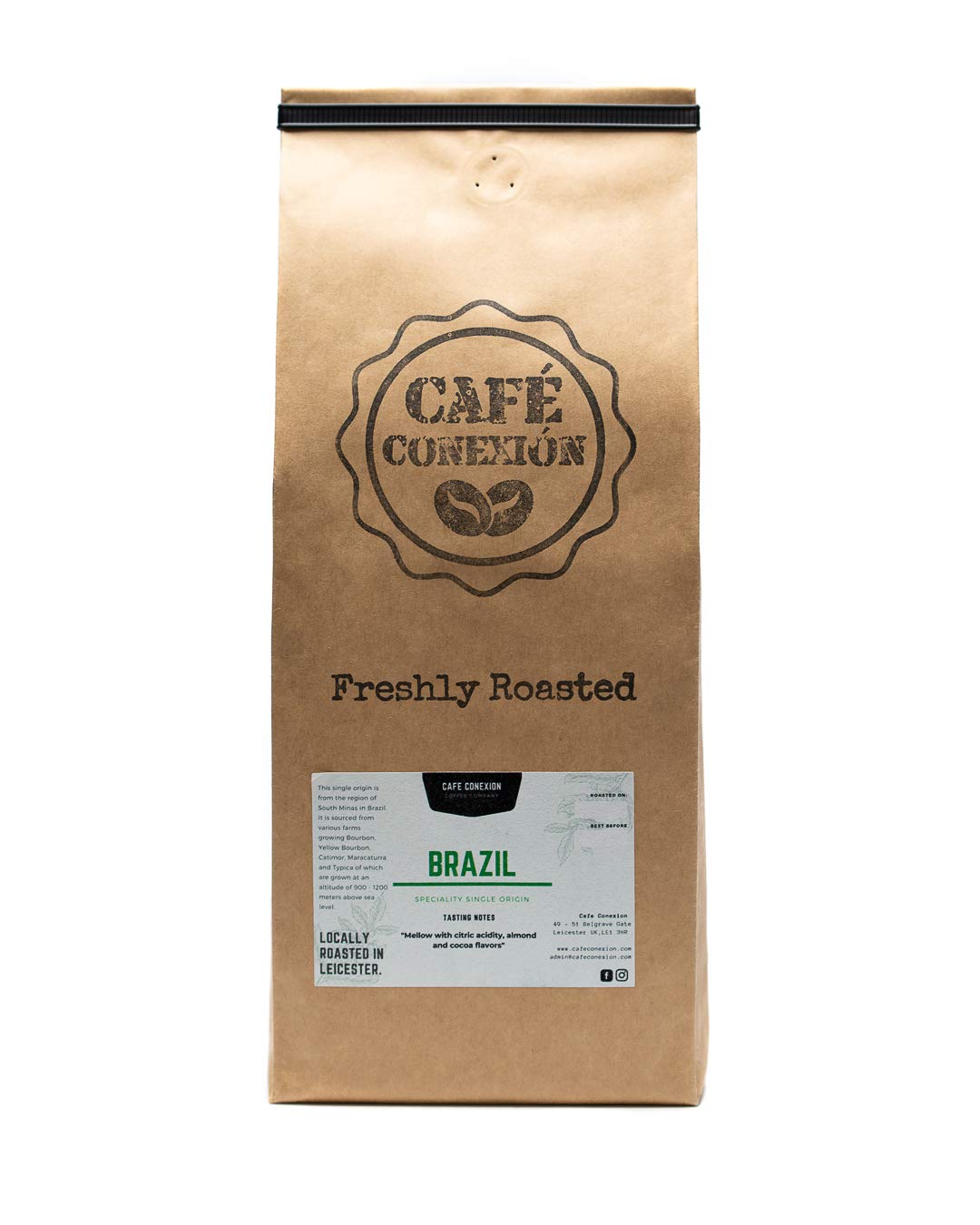 6 x 1 kg torby hurtowe ziarna kawy | kawiarnia konexion palniki do kawy | 100% arabica (Brazylia)