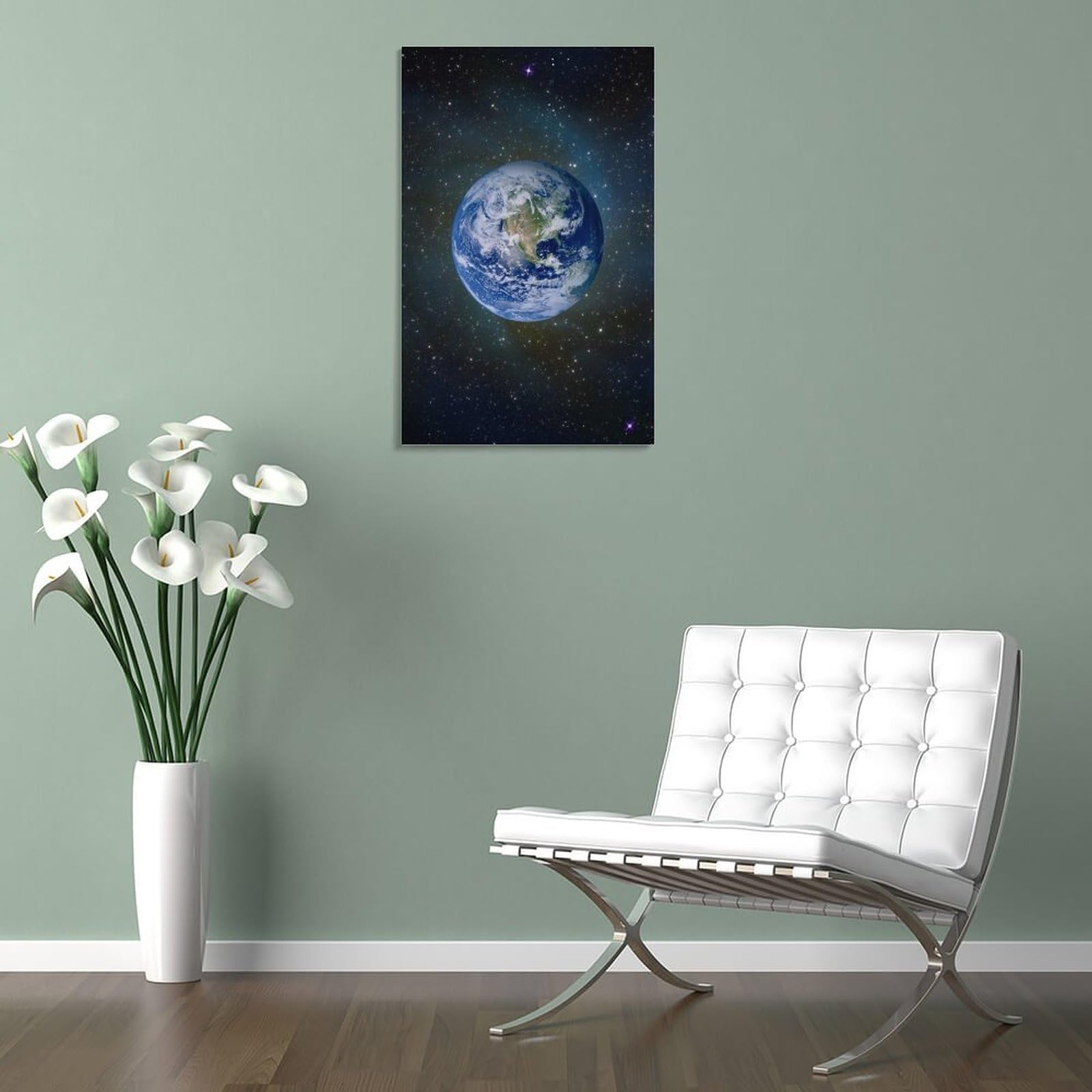 Amazon.co.jp: 絵画 宇宙の中の地球インテリア 絵画 アートパネル 壁の