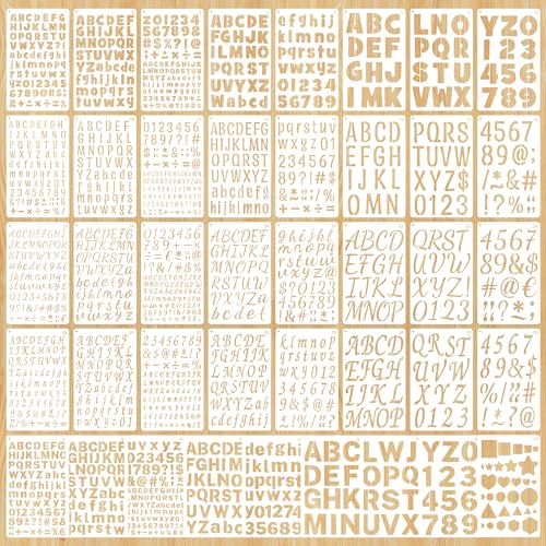 41Pcs Letter Stencils for Painting
