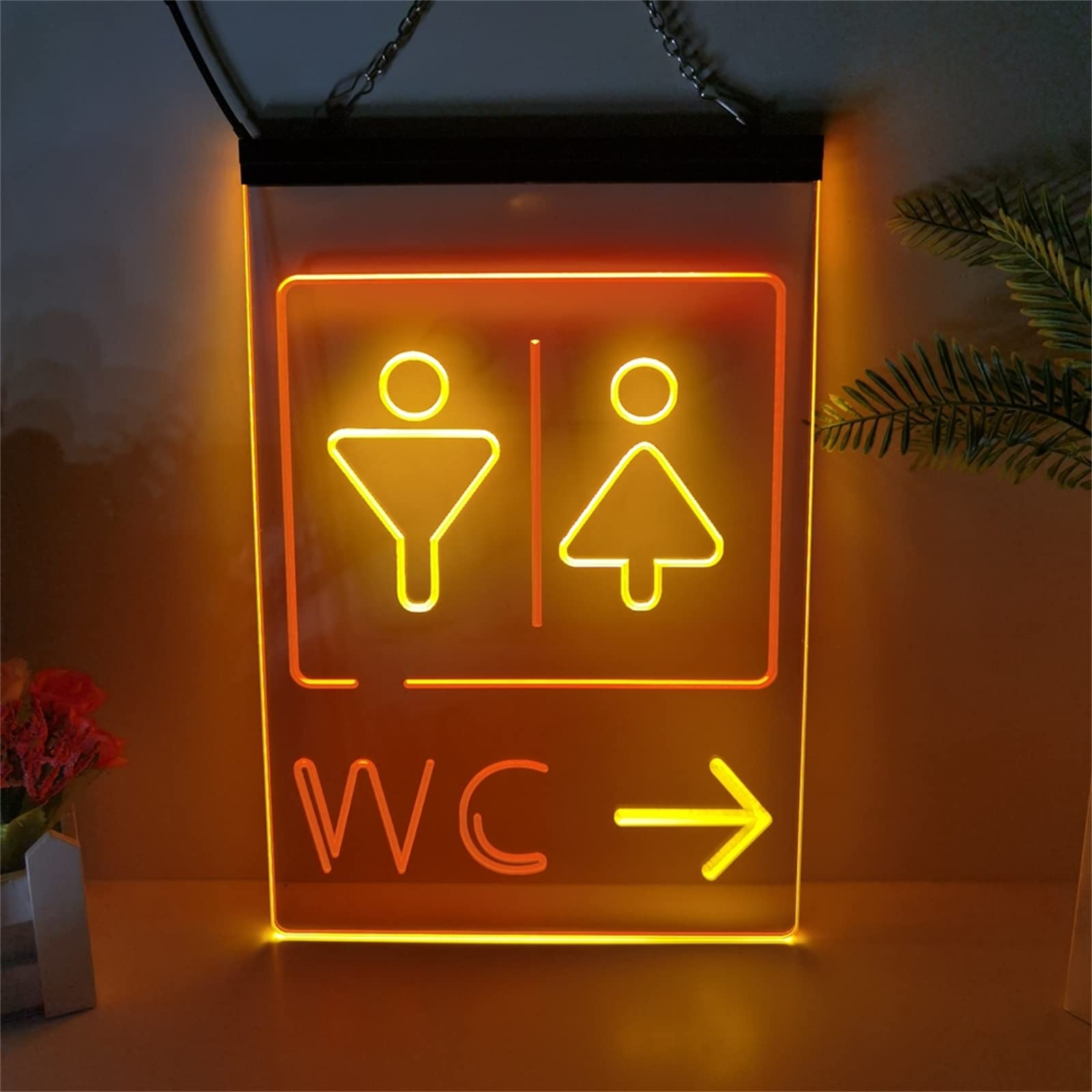 REWIS WC Arrow Point to Right LED Neon Signs