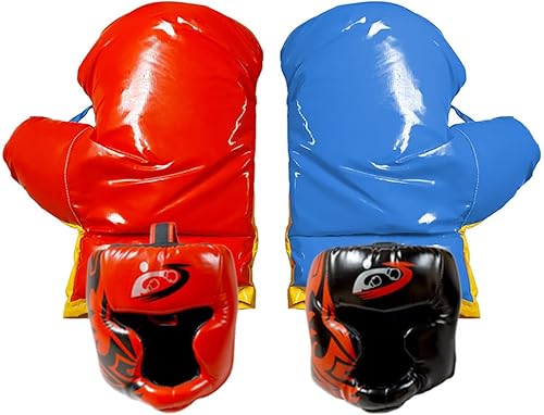 Miniatura 1 de TentandTable Juego de guantes de boxeo y casco de gran tamaño (dos pares de guantes, dos cascos)