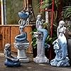 WLVG Sculture di Sirena Sexy Statue Figurine Antiquariato Collezionismo Artigianato Ornamento Statue antiche da Piscina sulla Spiaggia, Figura di Sirena Seduta, Scultura da Giardino Ornamentale a #3