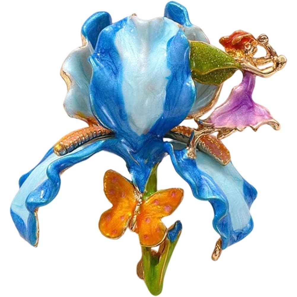 Casiler Vintage Pomegranate Floral Brooch, Lovely Elf Lapel Pin for Womens Office Party Daily Fashion Gift Accessory