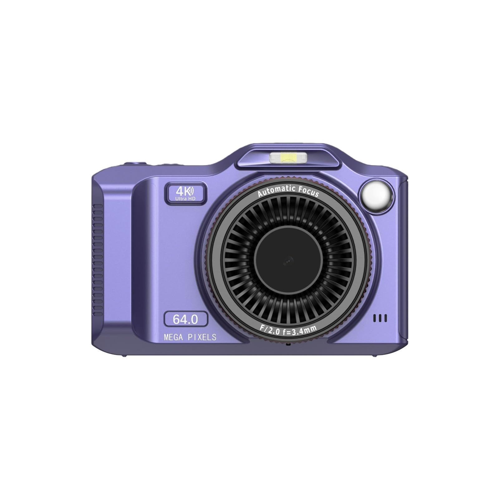 FACAIIO Cámara digital 4K con cámaras delanteras y traseras, visor HD de 2.8 pulgadas, zoom de 18x, creación de contenido de redes sociales habilitado para WiFi, color plateado