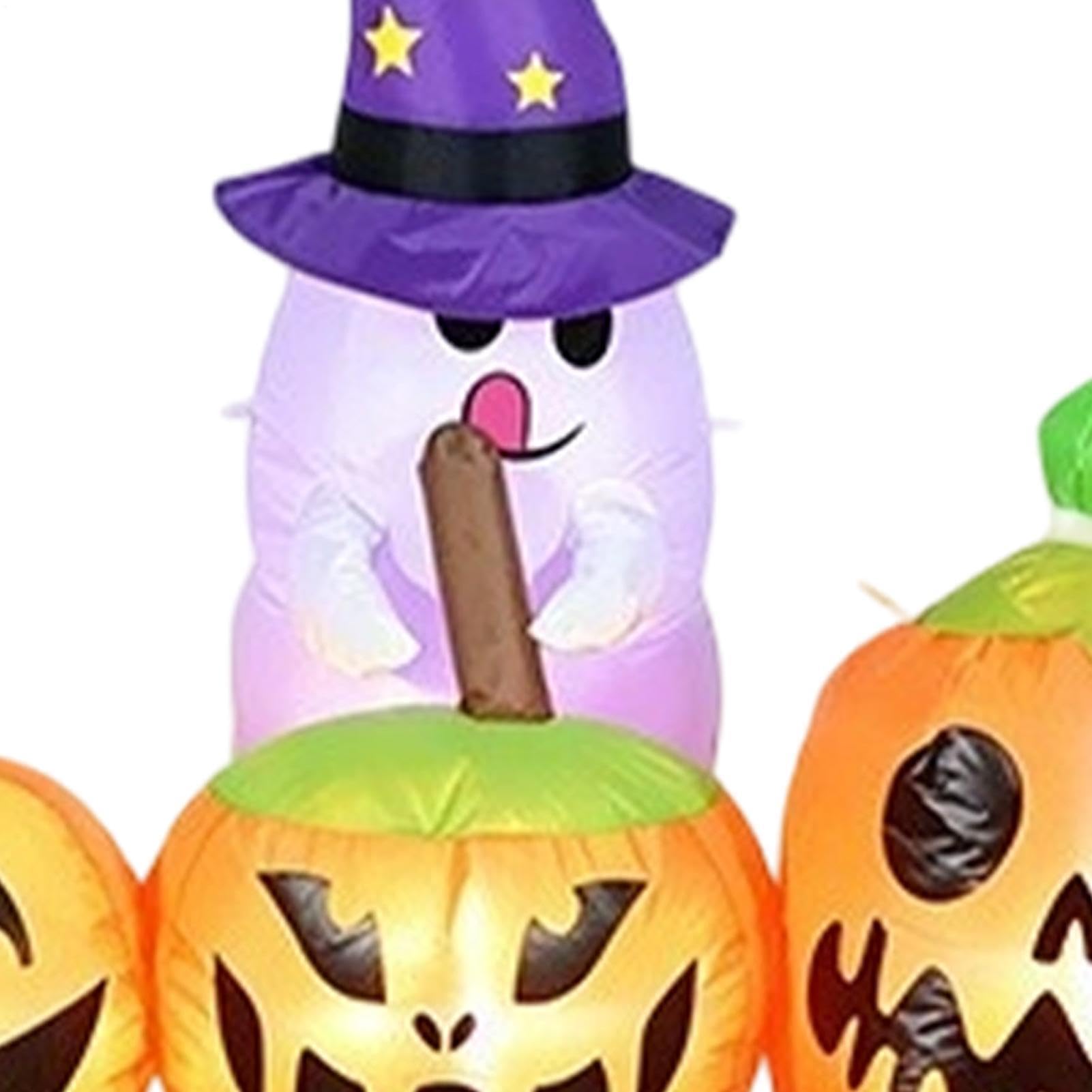 Figura hinchable de Halloween de 2,4 m con decoración de calabaza