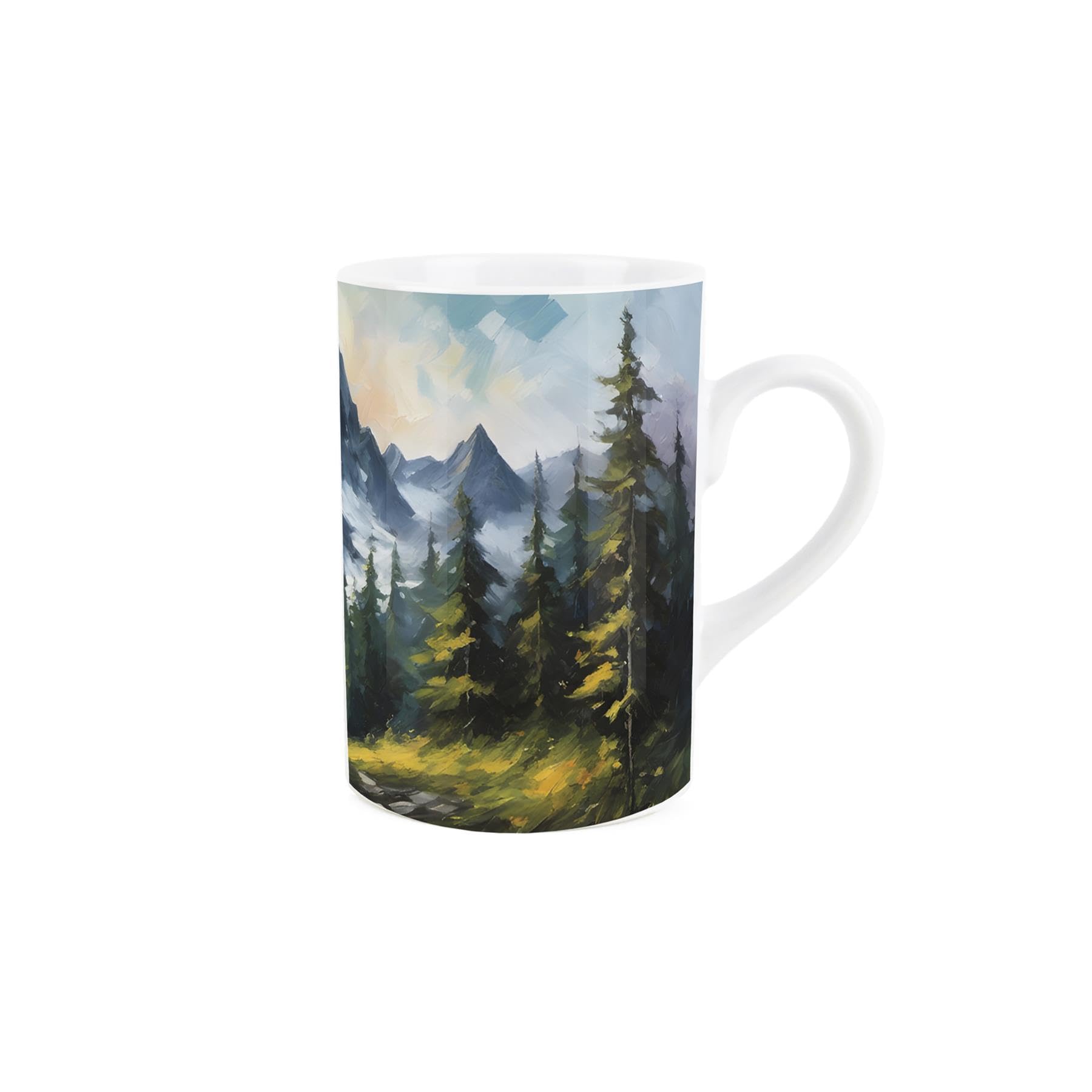 Purely Home Mountain Range Landscape Mug - Forest Scenery Countryside - Tea Coffee Ceramic Mug Gift/Present