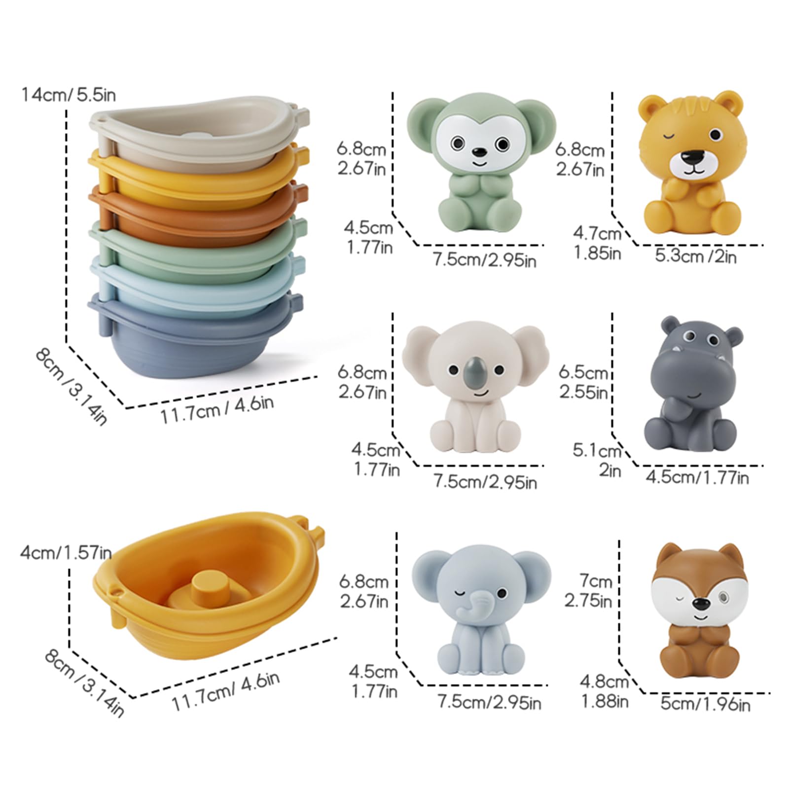 LYNSAN 12 Pcs Bath Toys Set - Image 2