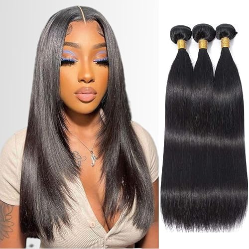 feibin Straight Virgin Hair Bundles 14 14 14 In