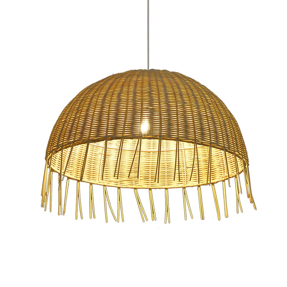 Luminaire suspendu bambou lustre naturel réglable sans éblouissement