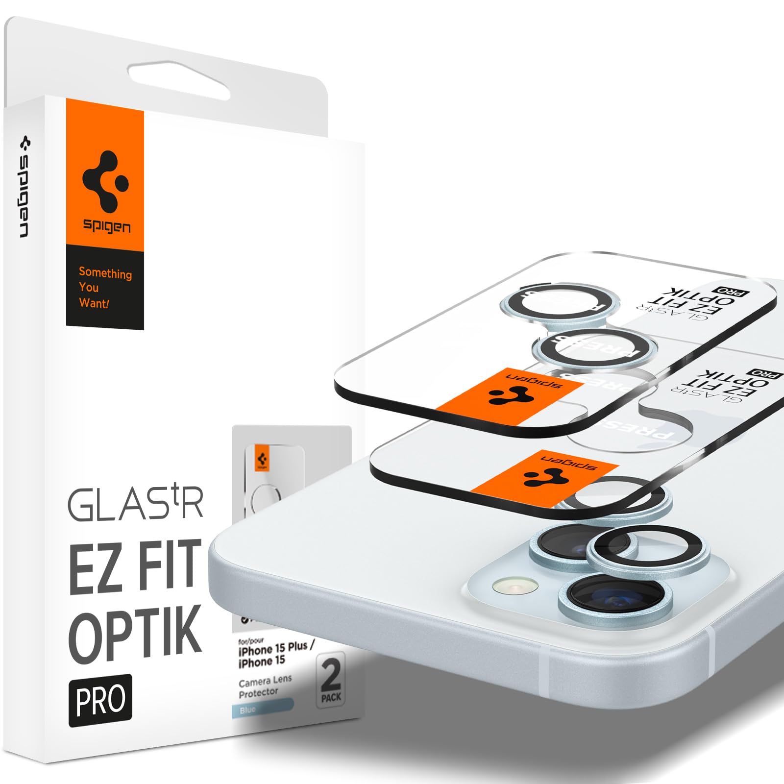 Spigen EZ Fit Optik Pro Tempered Glass Camera Lens Protector Guard for iPhone 15/15 Plus/14/14 Plus (Blue) - 2 Pack (B0CJ5SDWKX) Amazon Price History, Amazon Price Tracker