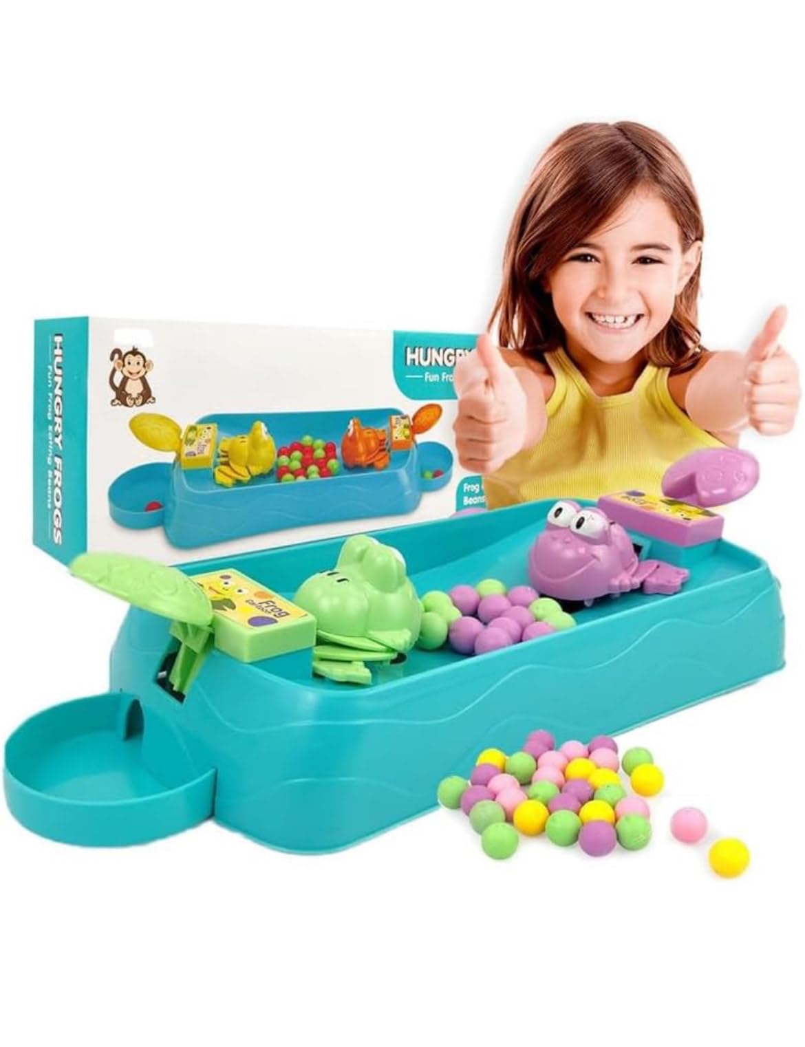 Hungry Frogs Eating Beans Game Set for Kids, Includes Frog Figures and Colourful Balls (B0DDZJHGZM) Amazon Price History, Amazon Price Tracker