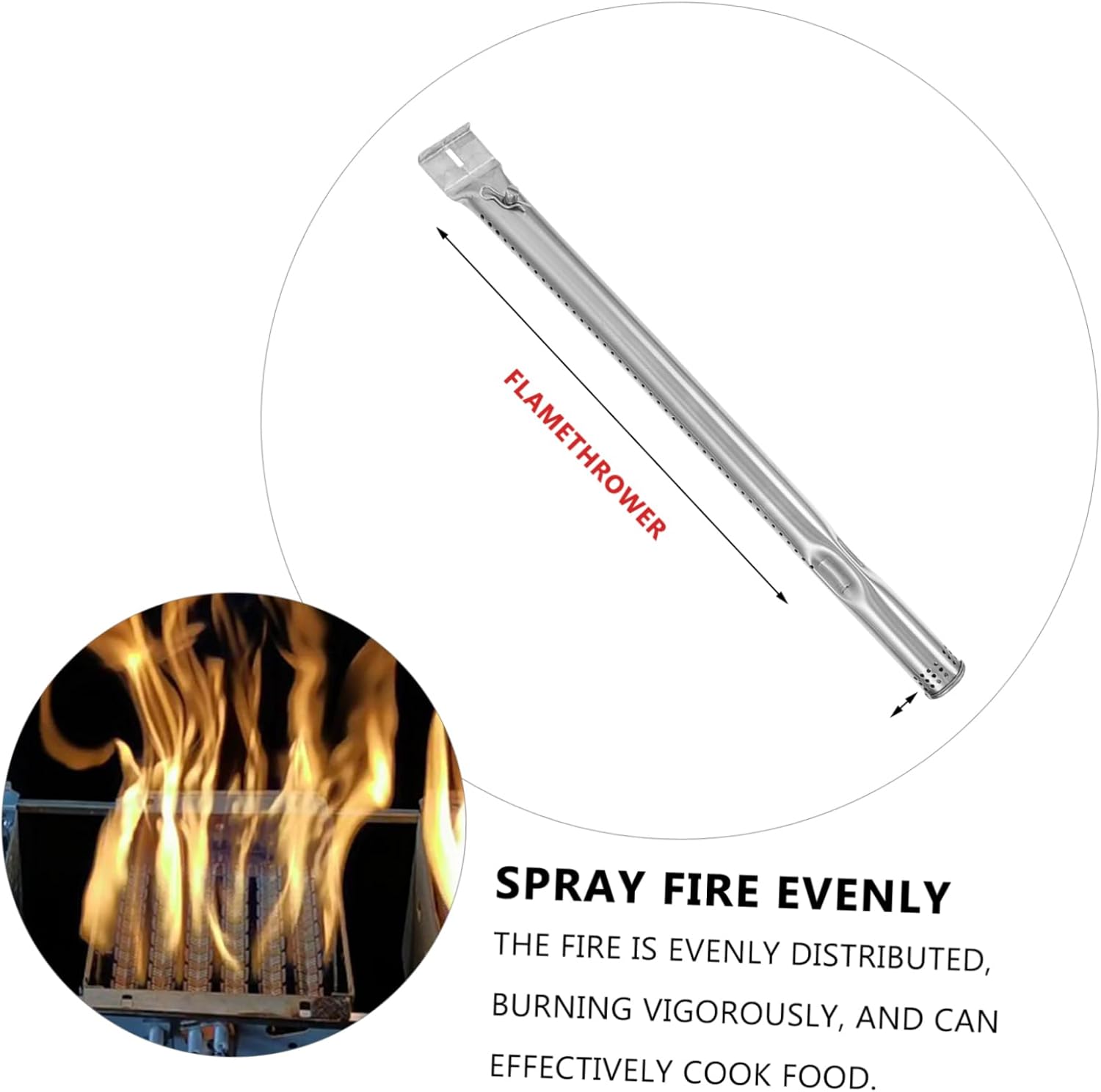 4pcs Adjustable Burner Tubes Stainless Steel Grill Accessories for Gas Grills