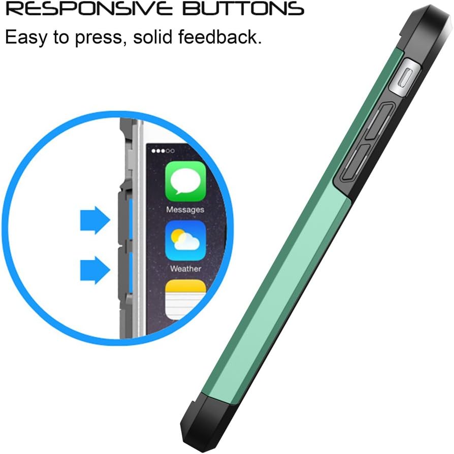 LUVVITT Ultra Armor Case for iPhone SE (2020) / iPhone 7 / iPhone 8 with Dual Layer Heavy Duty Protection and Air Bounce Technology for Apple - Green