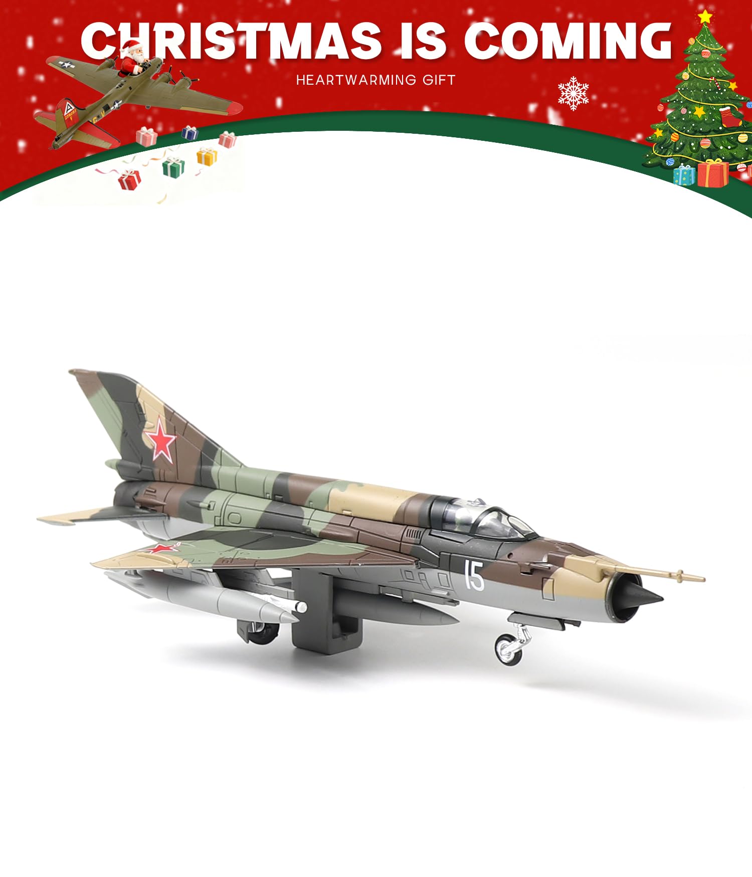 Amazon.com: NUOTIE 1/72 Scale MiG-21 Soviet Union Fighter Attack