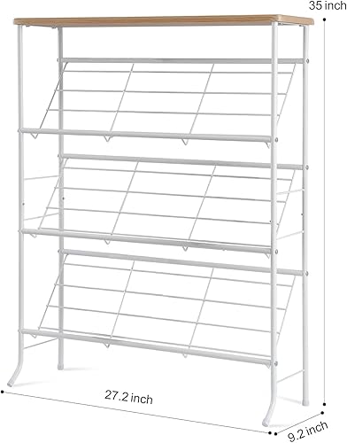 Miniatura 9 de Shoe Rack Storage Sturdy 4 tier Metal Shoe Storage Cabinet Free Standing Shoe Racks Space Saving Over the Door Shoe Organizer for Entryway Hallway