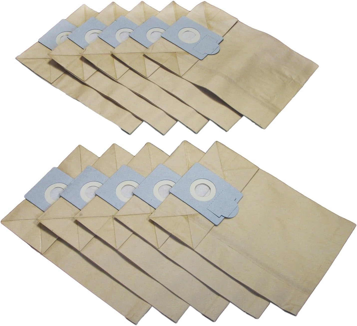 Paxanpax VB487T Vacuum Cleaner Paper Bag Fits for Victor D9, V9; Fakir S10; Ghibli D9; Nilco S10; Phoenix WSL, S90; Holland Electro S20 - Pack of 10