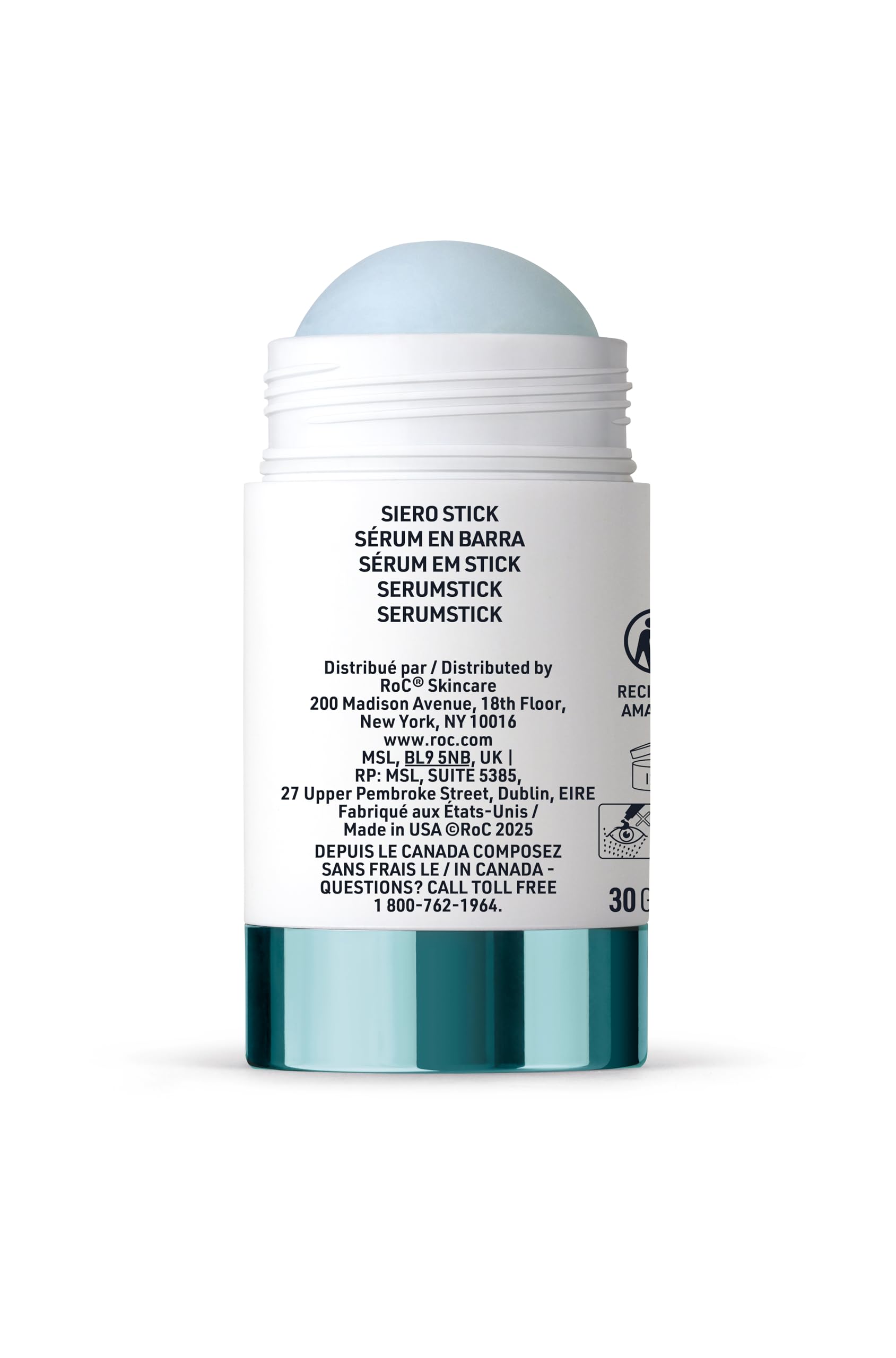 RoC Hydra+ Hyaluronic Siero Idratante Stick | Peptidi & Acido Ialuronico/Cura della pelle per il viso | 30 g