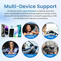 Vista 7 de Carlinkit Adaptador CarPlay 2Air 5.0, 2-Dual-Convertir CarPlay con cable a Android Auto inalámbrico y con cable a inalámbrico, para CarPlay