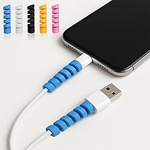 20 Pcs Silicone Phone Charger Protectors, Spiral USB Cable Charger Protectors for Cords, FlexibleCharger Saver Wire Covers, Mouse Cable Wire Protector Compatible Headphone Laptop