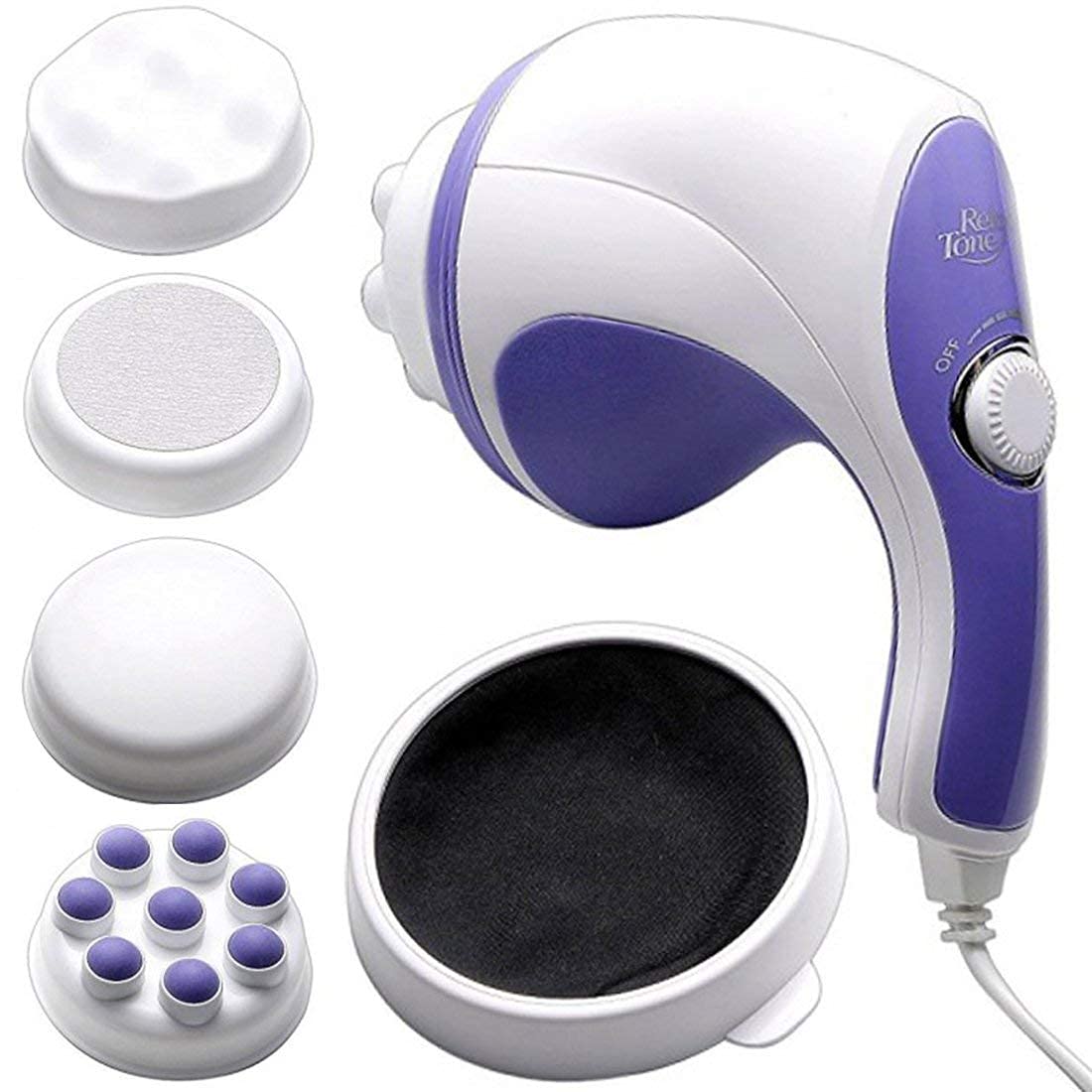 STOCKZONE Corded Electric Spin Tone Body Massager Machine, Full Body Massager for Pain Relief Spin Tone Handheld Body Massager [Multicolour]