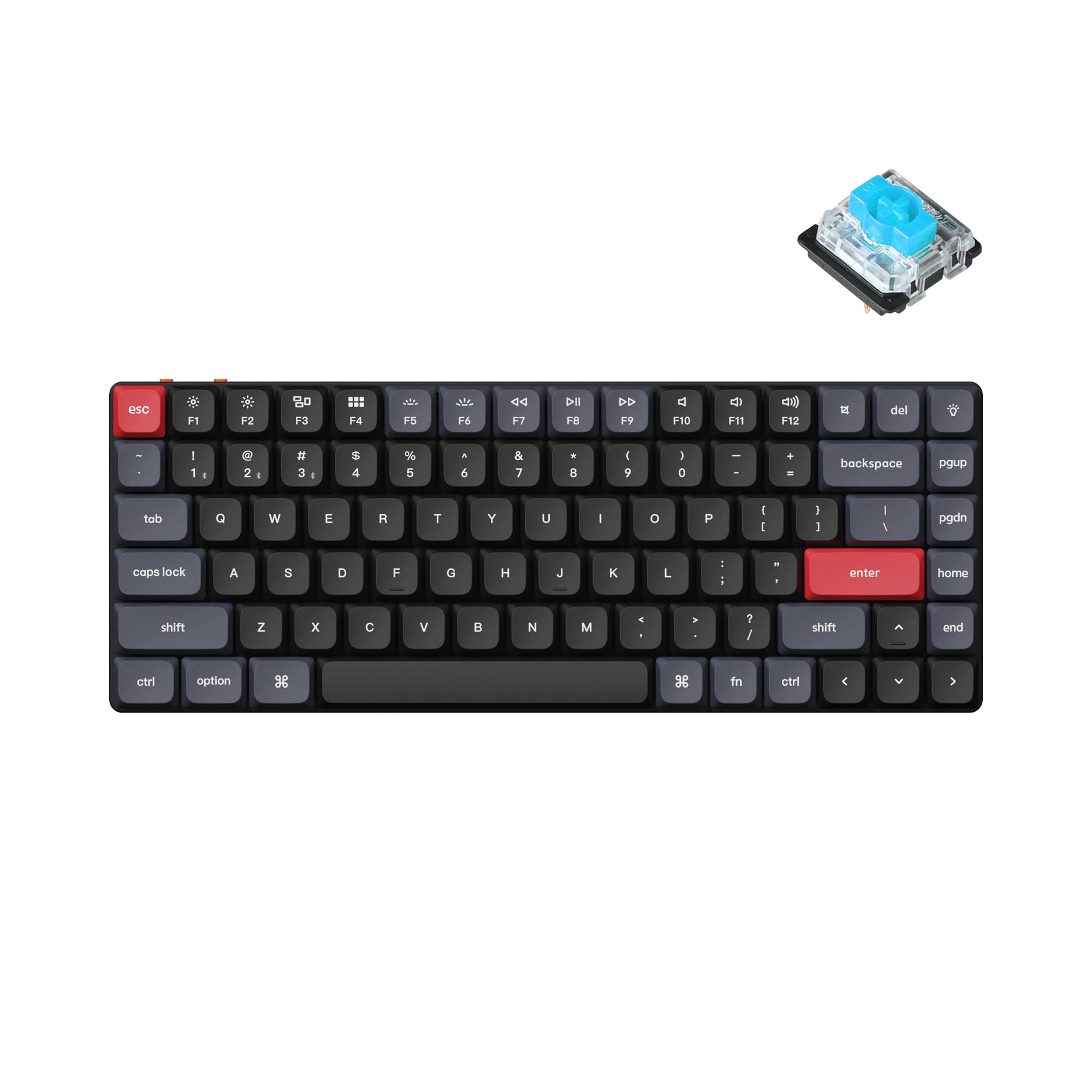 Keychron K3 Pro Wireless Custom Mechanical Keyboard, 75% Layout QMK/VIA Programmable Bluetooth/Wired White Backlight Ultra-Slim with Gateron Low-Profile Blue Switch Compatible with Mac Windows Linux
