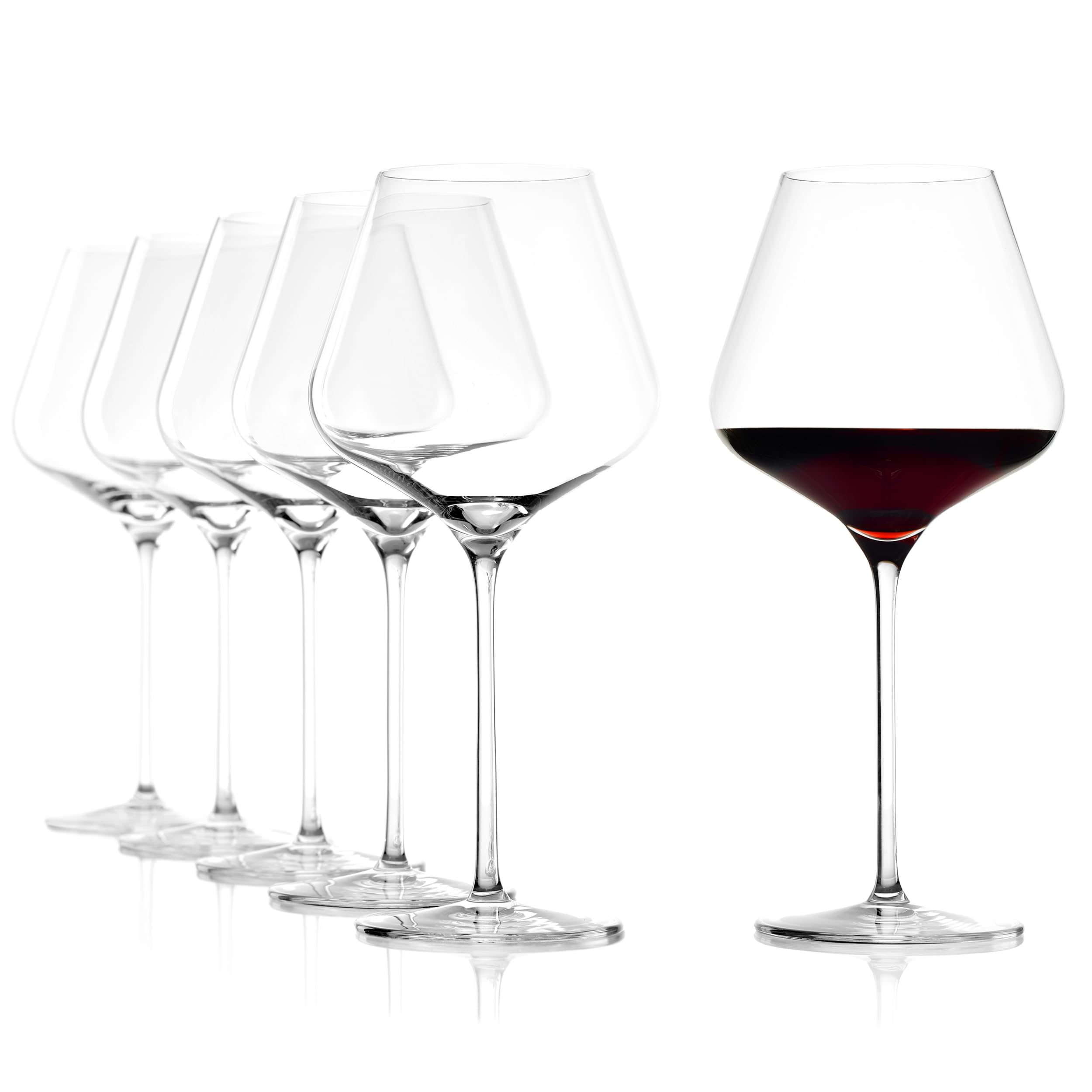 Stölzle Lausitz Bicchieri borgogna Quatrophil Set di 6, 710 ml – Eleganti Bicchieri da vino rosso Ideali per Borgogna e Pinot Nero – Calici di Vetro Cristallo – Lavabili in Lavastoviglie e Antiurto